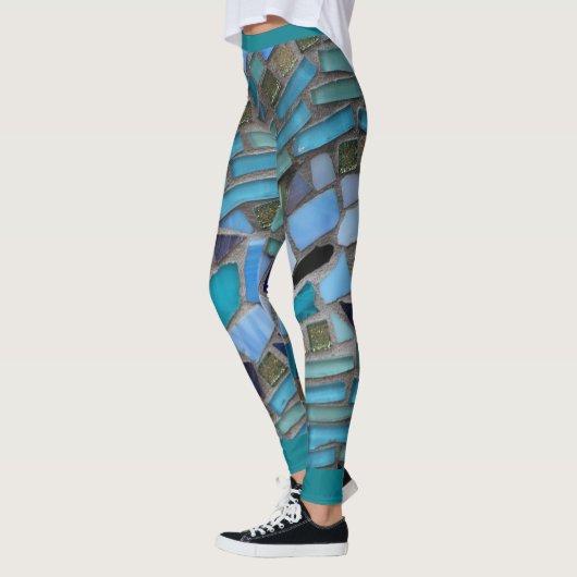 Blaumeer-Glas-Mosaik Leggings (Links)