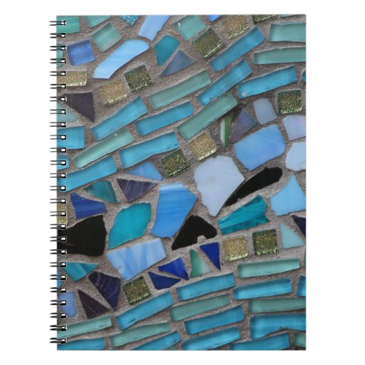 Blaumeer-Glas-Mosaik Notizblock (Vorderseite)