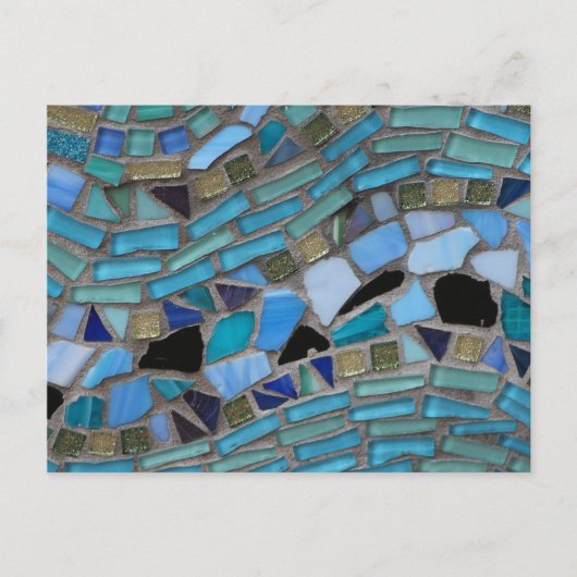 Blaumeer-Glas-Mosaik Postkarte (Vorderseite)