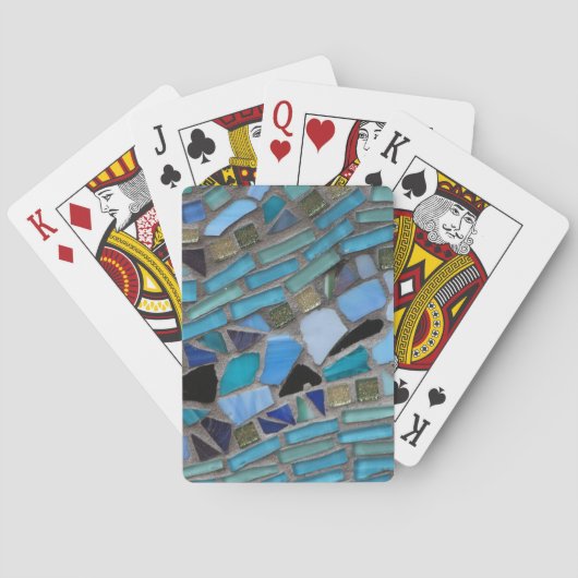 Blaumeer-Glas-Mosaik Spielkarten (Rückseite)