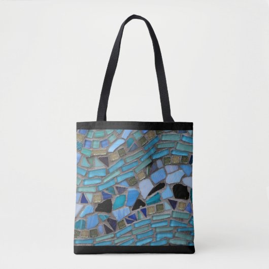 Blaumeer-Glas-Mosaik Tasche (Vorderseite)