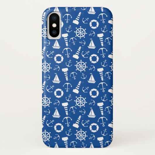 Blaumeermuster Case-Mate iPhone Hülle (Rückseite)