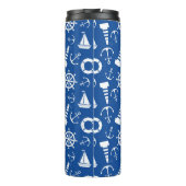Blaumeermuster Thermosbecher (Rückseite)