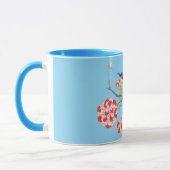 Blaumeise auf Nelken Tasse (Links)