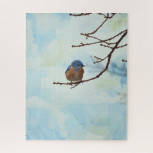 Blaumeise Blau Vogel Kunst Natur Kunst Großes Puzz Puzzle