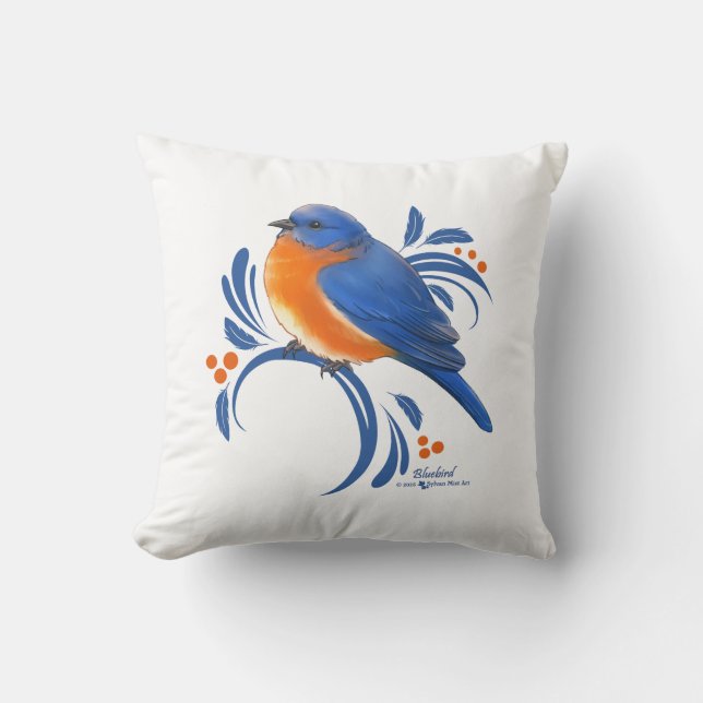 Blaumeise Kissen (Vorderseite)