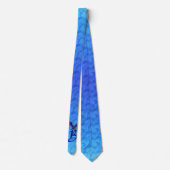 Blaumeise-Monogramm Anfangsbuchstabe B Krawatte (Rückseite)