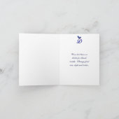 Blaumeise-Monogramm Anfangsbuchstabe D Personalisi Dankeskarte (Innenseite)