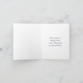 Blaumeise-Monogramm Anfangsbuchstabe L Personalisi Dankeskarte (Innenseite)