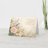 Blaumeise & Rosen Psalm 91,4 Karte (Vorderseite)