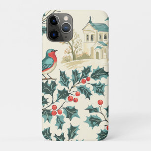 Blaumeise Stechpalme Weihnachten Winterkirche Case-Mate iPhone Hülle