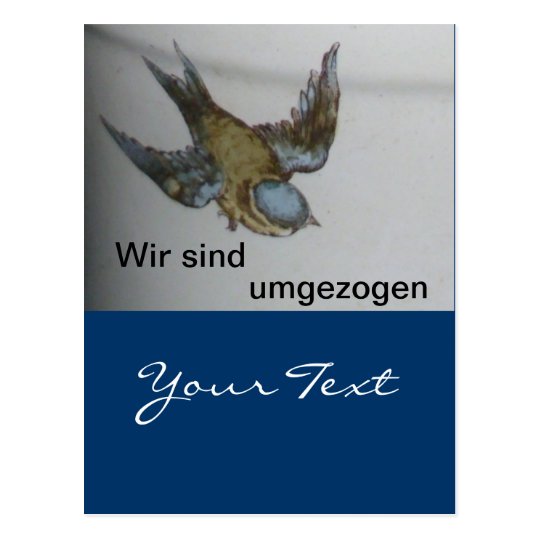Blaumeise-umzug-postkarte Postkarte
