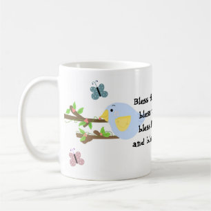Blaumeise und Schmetterlinge Kaffeetasse