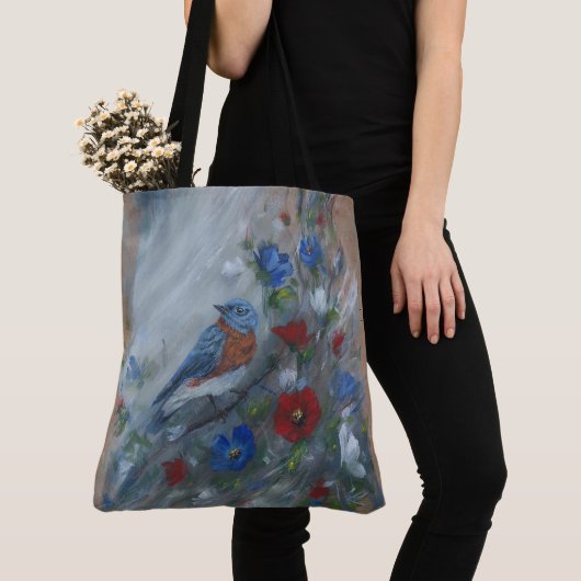 Blaumeise - USA Malerei Tasche (Von Nahem)