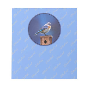 Blaumeise (Weibchen) Malerei - Originale Vogelkuns Notizblock