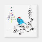 Blaumeise & Weihnachtsbaum Magnet (Vorne)