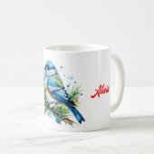 Blaumeise zu Weihnachten Kaffeetasse (VorderseiteRechts)