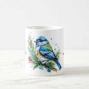 Blaumeise zu Weihnachten Kaffeetasse