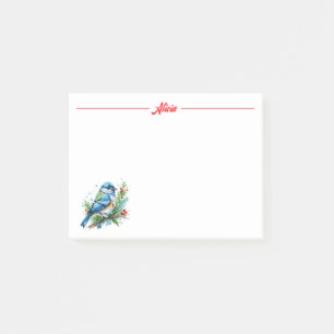 Blaumeise zu Weihnachten Post-it Klebezettel