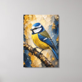 Blaumeisen Luxus-Impasto-Leinwanddruck Leinwanddruck