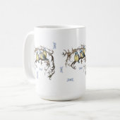 Blaumeisen Vintage-Tasse Kaffeetasse (Vorderseite Links)