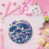 Blaumilch Pilze Wasserfarbe Pappteller (Party)