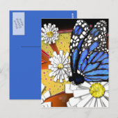 Blaumonarch Postkarte (Vorne/Hinten)