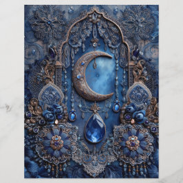 Blaumond Charme Junk Journal Scrapbook Papier