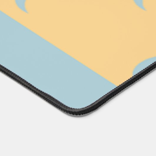 Blaumond gemustert schreibtischunterlage (Ecke)