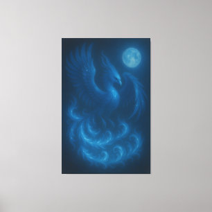 Blaumond-Phönix · Fine-Art-Kanvasdruck Leinwanddruck