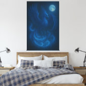 Blaumond-Phönix · Fine Art Leinwanddruck (Insitu (Schlafzimmer))