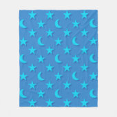 Blaumonde und Sternmuster Fleecedecke (Vorderseite)