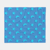 Blaumonde und Sternmuster Fleecedecke (Vorderseite (Horizontal))