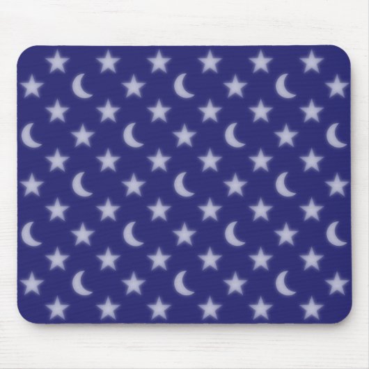 Blaumonde und Sternmuster Mousepad (Vorne)