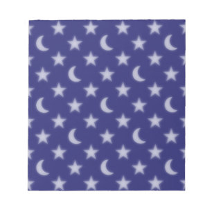 Blaumonde und Sternmuster Notizblock