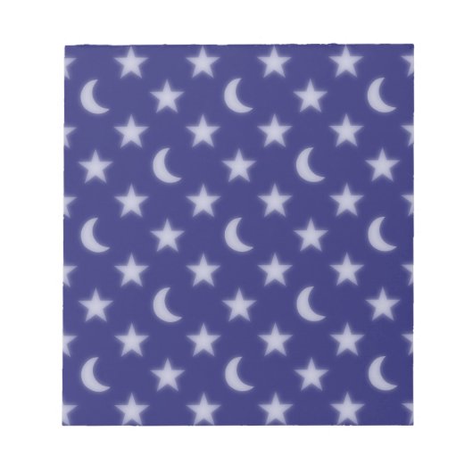 Blaumonde und Sternmuster Notizblock (Vorderseite)