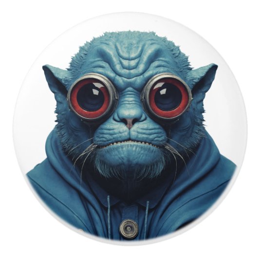 Blaumonster Keramikknauf (Vorderseite)