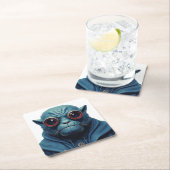 Blaumonster Rechteckiger Pappuntersetzer (Vor Ort)