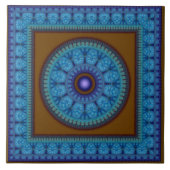 Blaumosaik Fliese (Vorderseite)