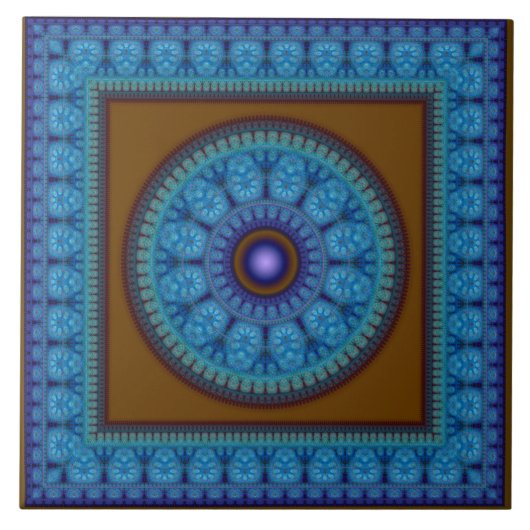 Blaumosaik Fliese (Vorderseite)