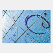 Blaumosaik Geschenkpapier Set (Vorderseite 3)