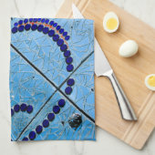 Blaumosaik Geschirrtuch (Viertel Falte)