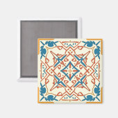 Blaumosaik Magnet (Vorderseite/Rückseite)