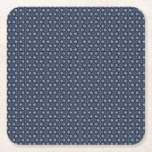 Blaumosaik Rechteckiger Pappuntersetzer (Vorderseite)