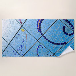 Blaumosaik Strandtuch