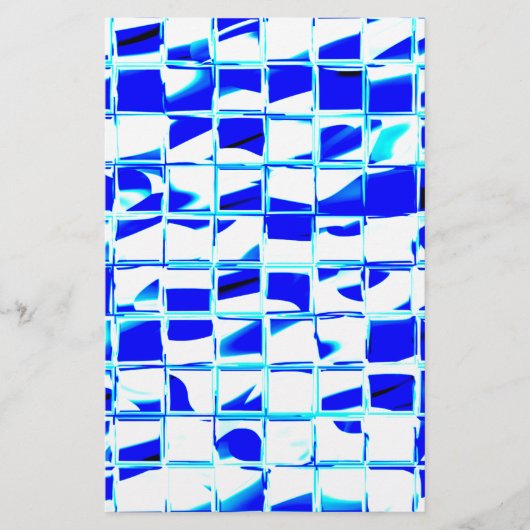 Blaumosaikfliese Briefpapier (Vorderseite)