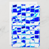 Blaumosaikfliese Briefpapier (Vorne/Hinten)