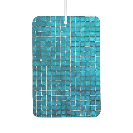 Blaumosaikmuster Autolufterfrischer (Vorderseite)