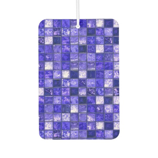 Blaumosaikmuster Autolufterfrischer (Vorderseite)