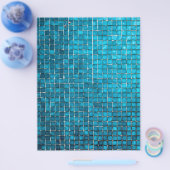 Blaumosaikmuster Flyer (Einzeln)